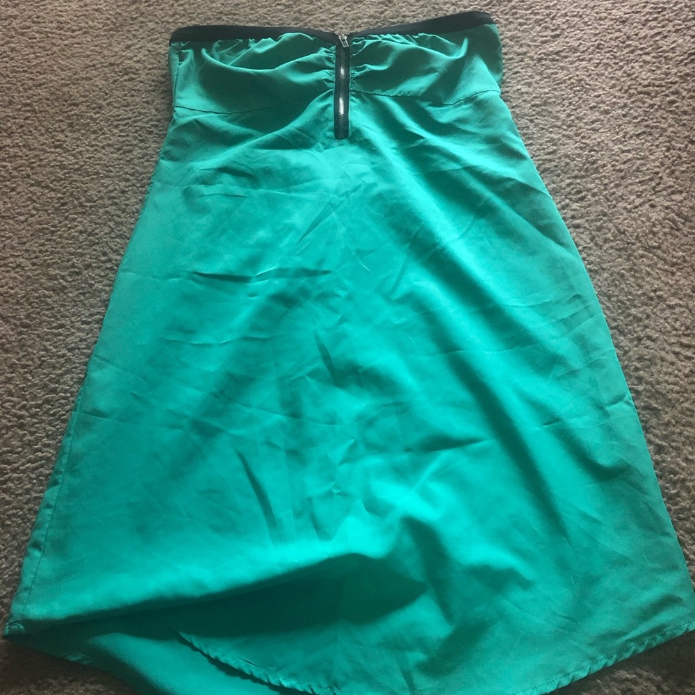 Bright Clover Green Roxy Strapless Dress